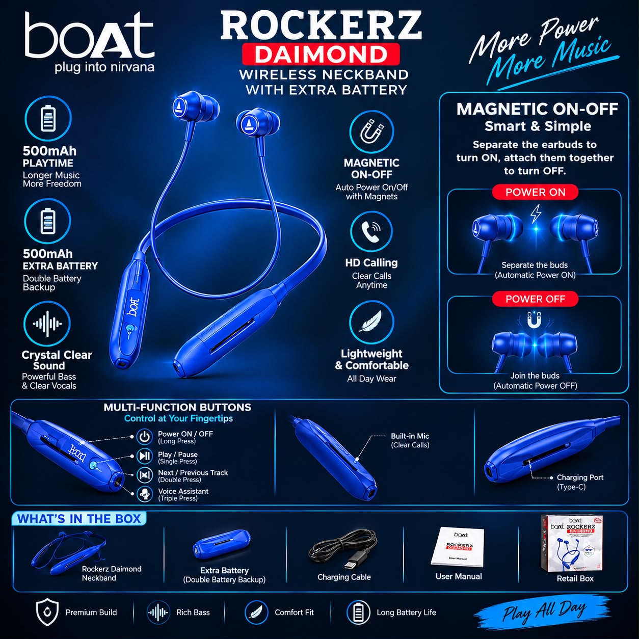 Double Battery Neckband